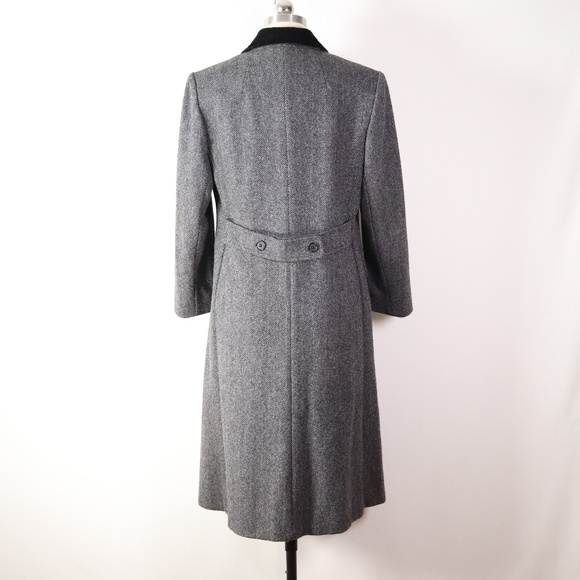 ❌SOLD❌vintage 70s herringbone tweed wool coat M - Picture 4 of 8